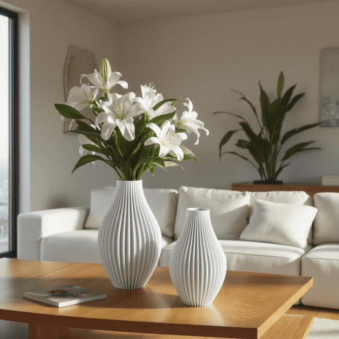 Modern Accent Vase for Flower Displays - Eres Vase - Image 5