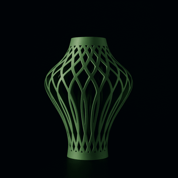 Emerald Lattice Vase – Minimalist Decorative Vase for Shelf & Table Centerpiece - Image 10