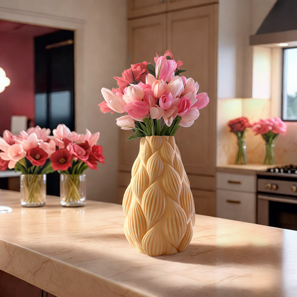 Ripple Vase – Minimalist Decorative Vase for Shelf & Table Centerpiece - Image 4