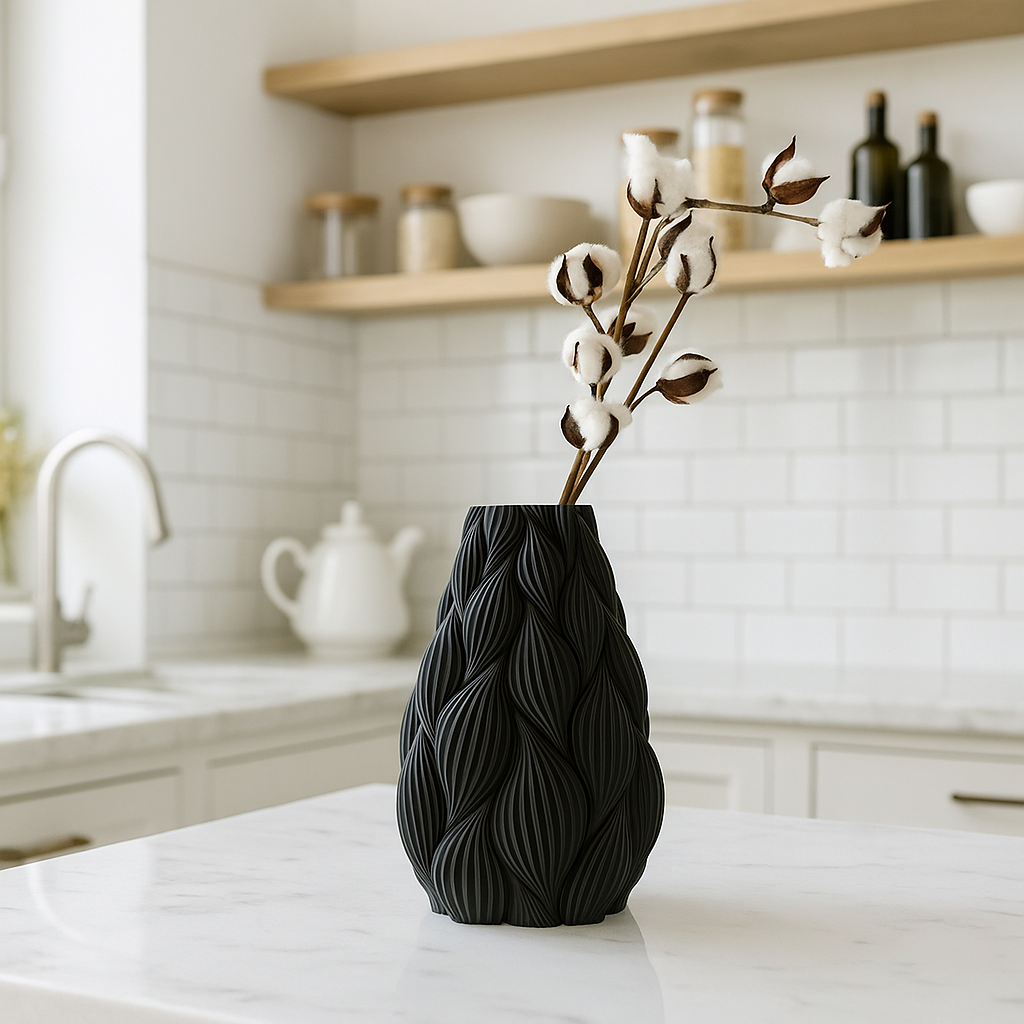 Ripple Vase – Minimalist Decorative Vase for Shelf & Table Centerpiece - Image 7