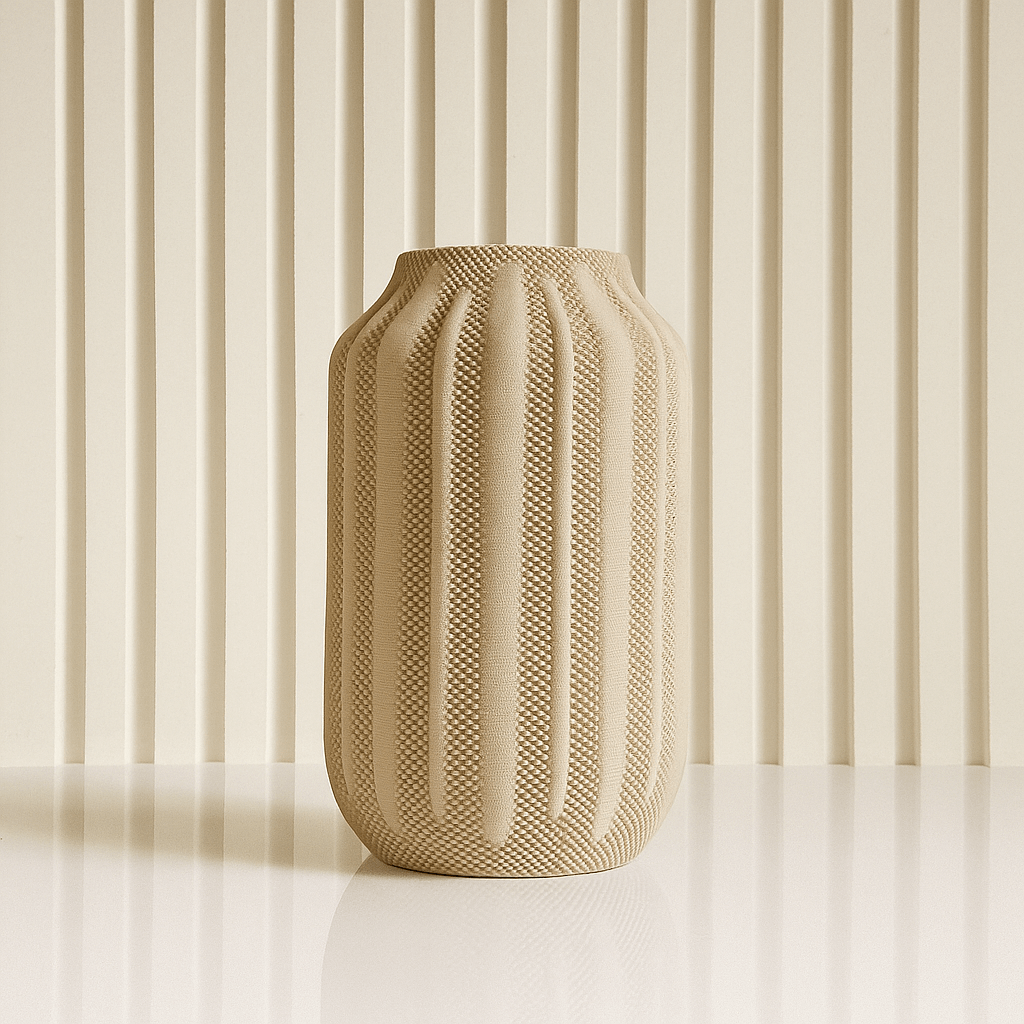 Textured Sage Column Vase – Minimalist Decorative Vase for Shelf & Table Centerpiece - Image 4