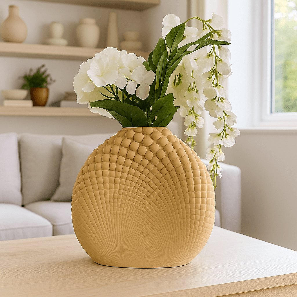 Shell-Inspired Vase – Modern Sculptural Decorative Vase for Entryway, Living Room & Table Styling - Image 7