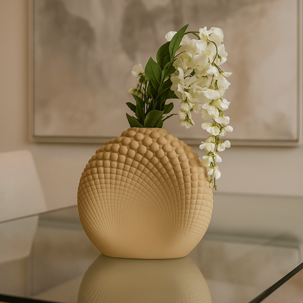 Shell-Inspired Vase – Modern Sculptural Decorative Vase for Entryway, Living Room & Table Styling