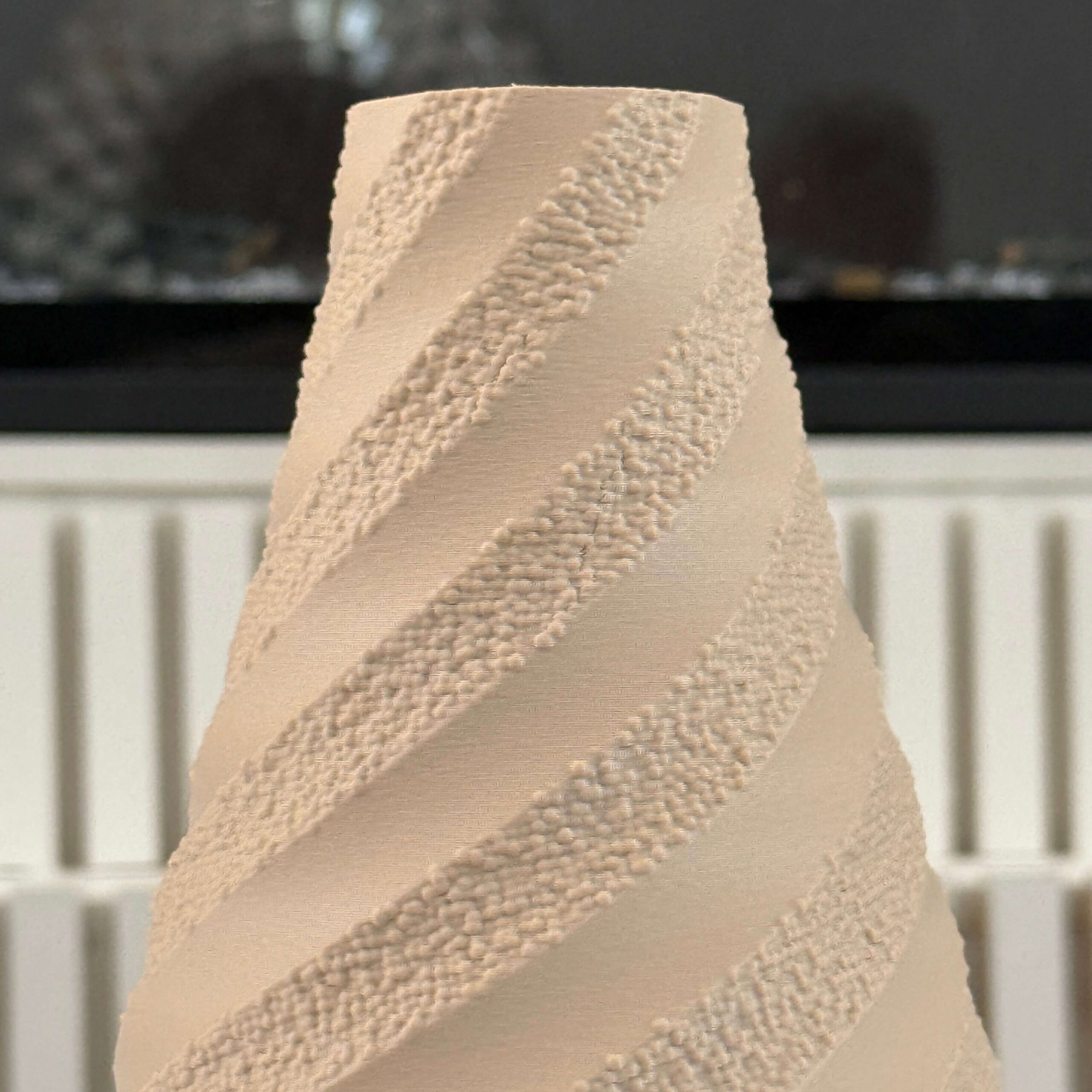 Textured Spiral Vase – Minimalist Decorative Vase for Shelf & Table Centerpiece - Image 2