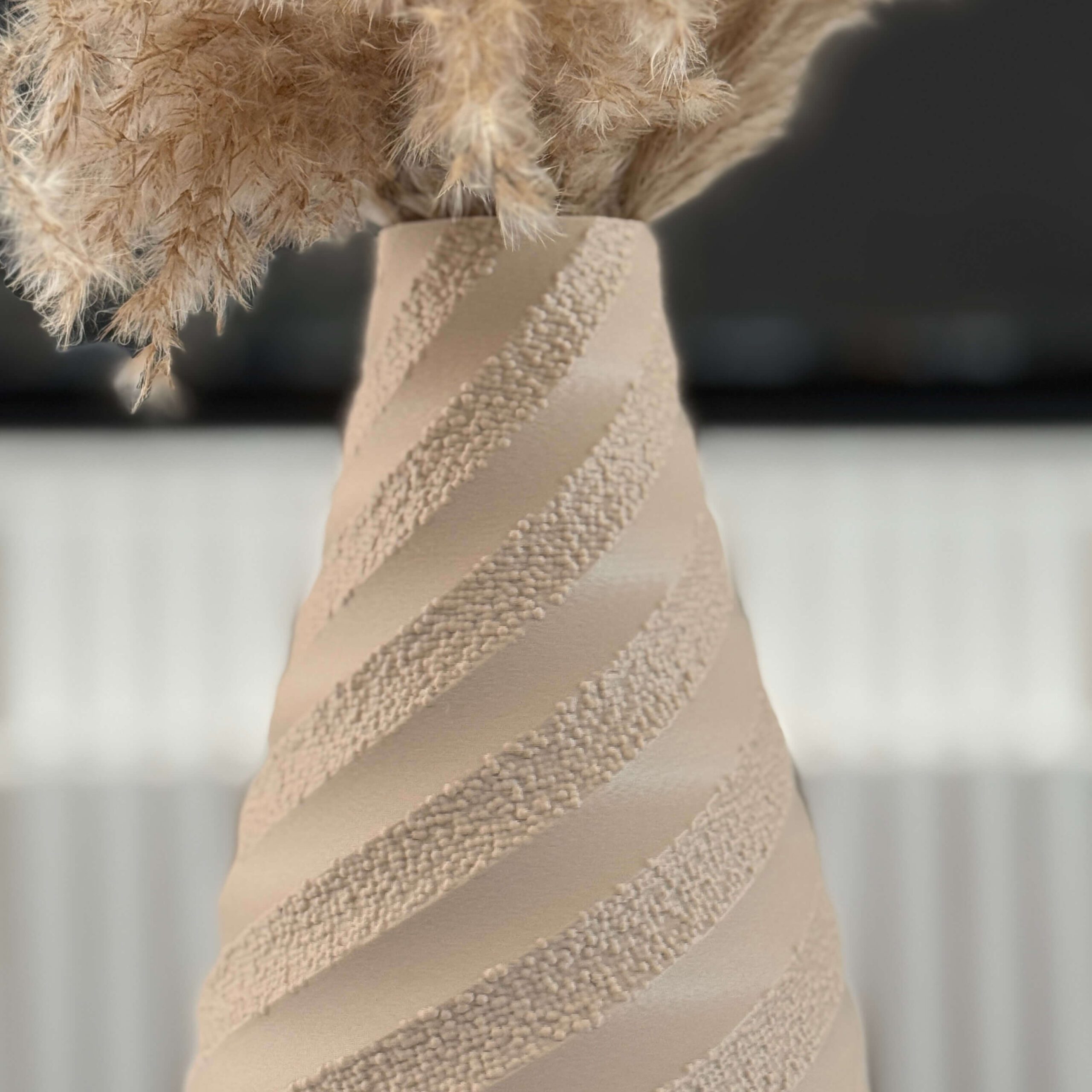 Textured Spiral Vase – Minimalist Decorative Vase for Shelf & Table Centerpiece - Image 4