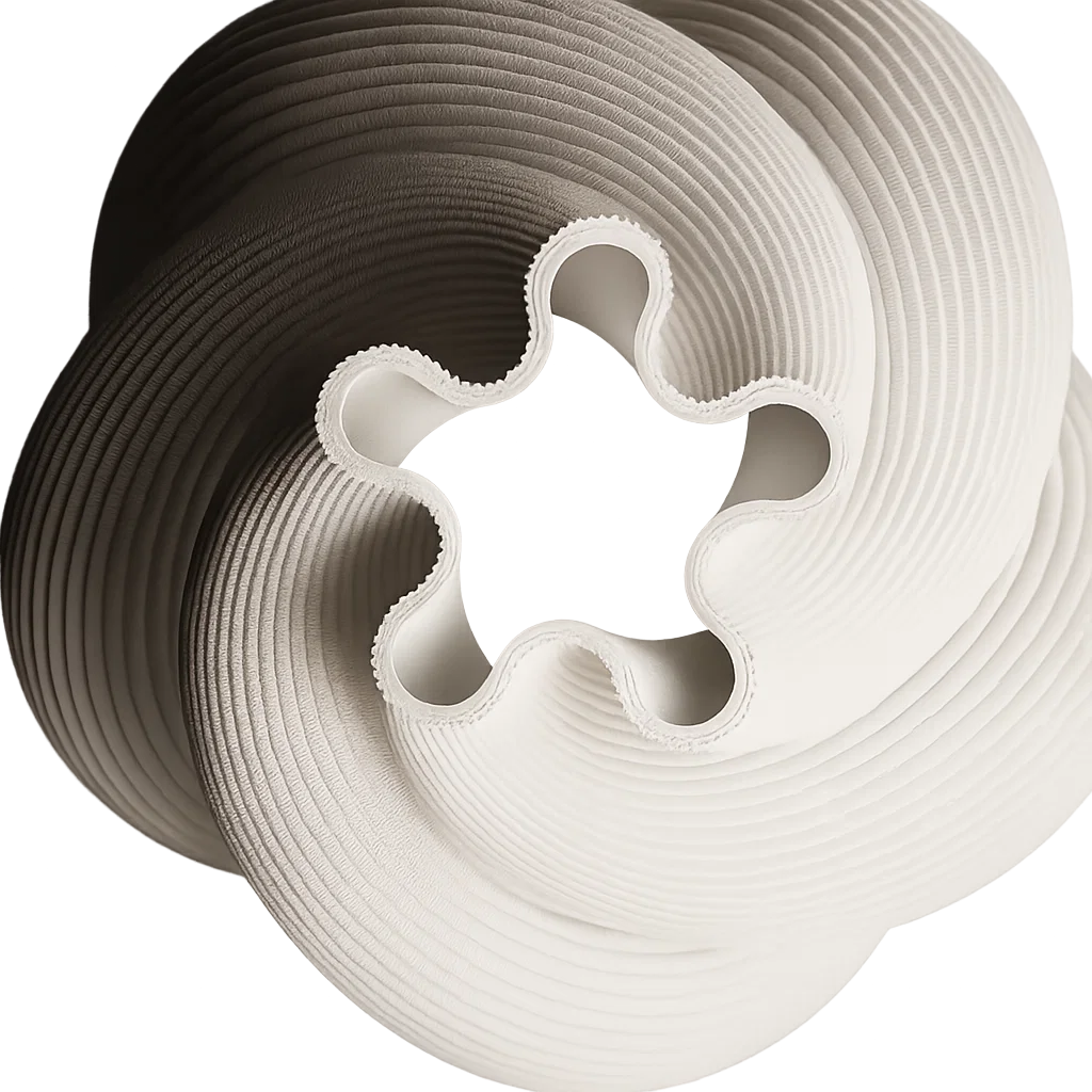 Waveform Vase – 3D Printed Spiral Ribbed Decorative Vase for Modern Home Styling - Image 5