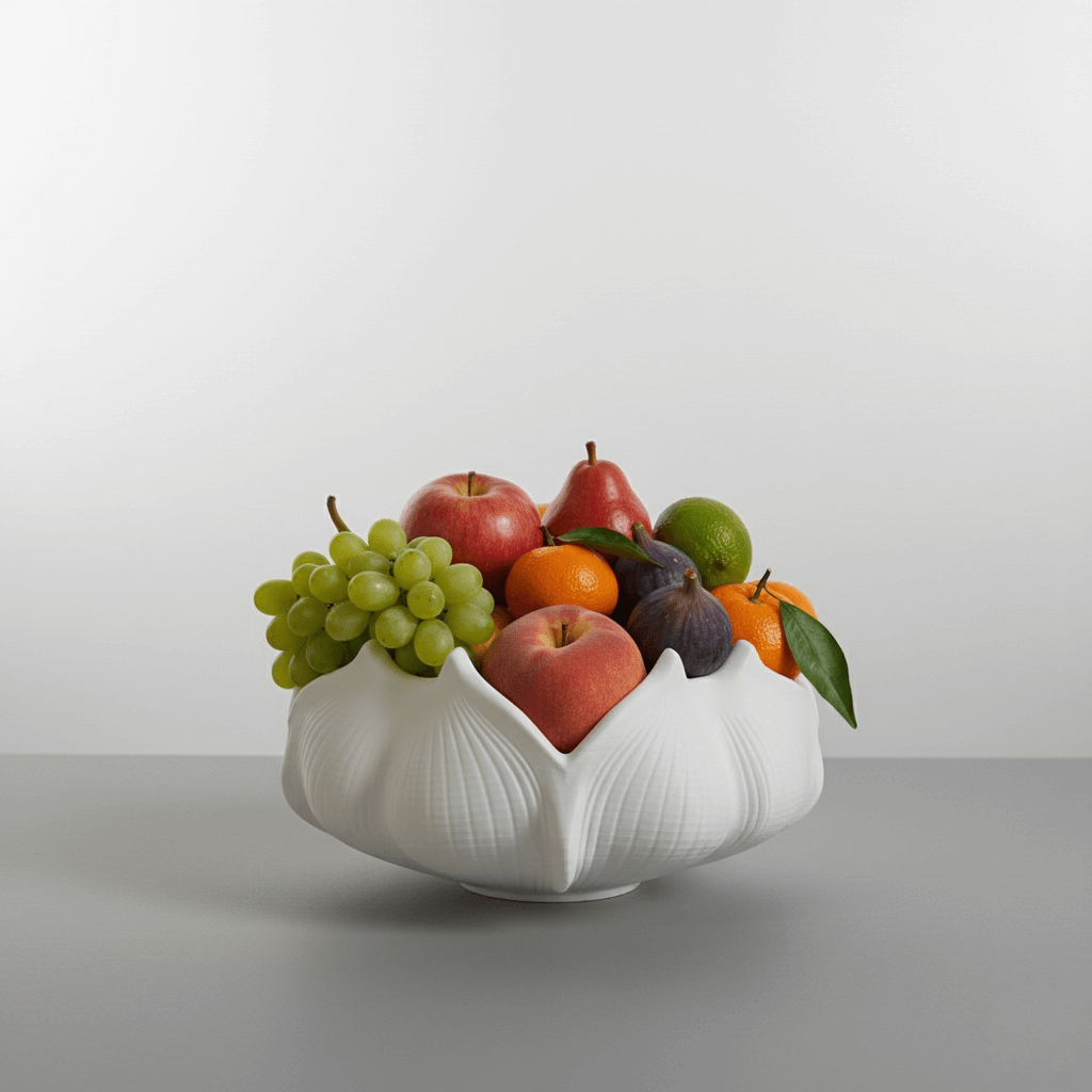 Lotus Bloom Bowl – Modern Decorative Fruit Bowl for Kitchen & Home Styling