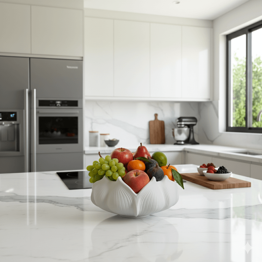 Lotus Bloom Bowl – Modern Decorative Fruit Bowl for Kitchen & Home Styling - Image 3