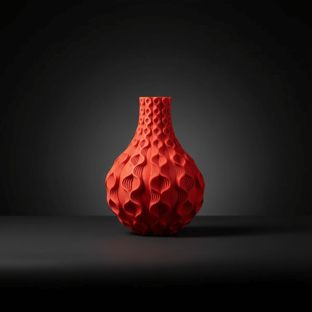 Ripple Bloom Vase – 3D Printed Sculptural Decorative Vase for Modern Home Styling - Image 2