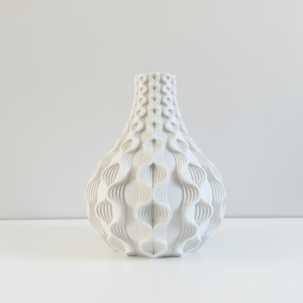 Ripple Bloom Vase – 3D Printed Sculptural Decorative Vase for Modern Home Styling - Image 6