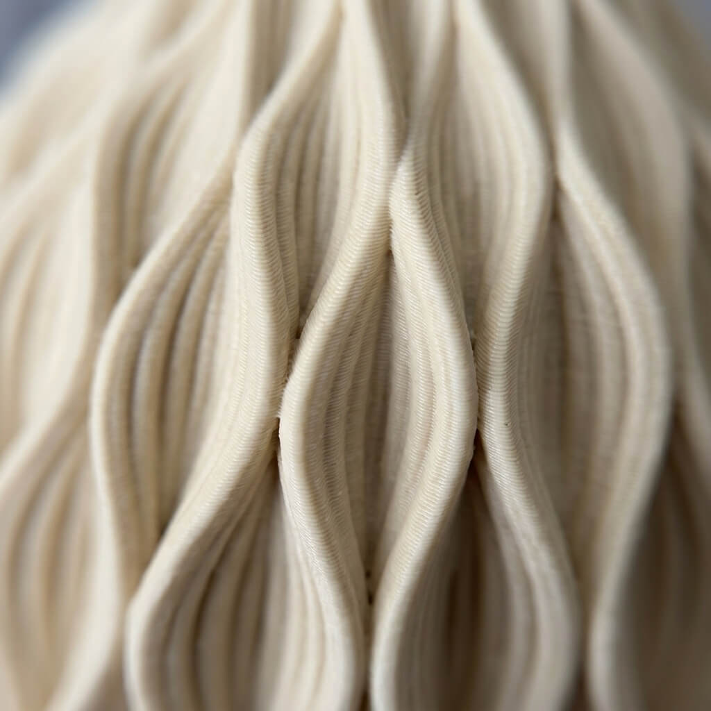 Ivory Cascade Vase – Sculptural Wave Textured 3D Printed Vase - Image 5