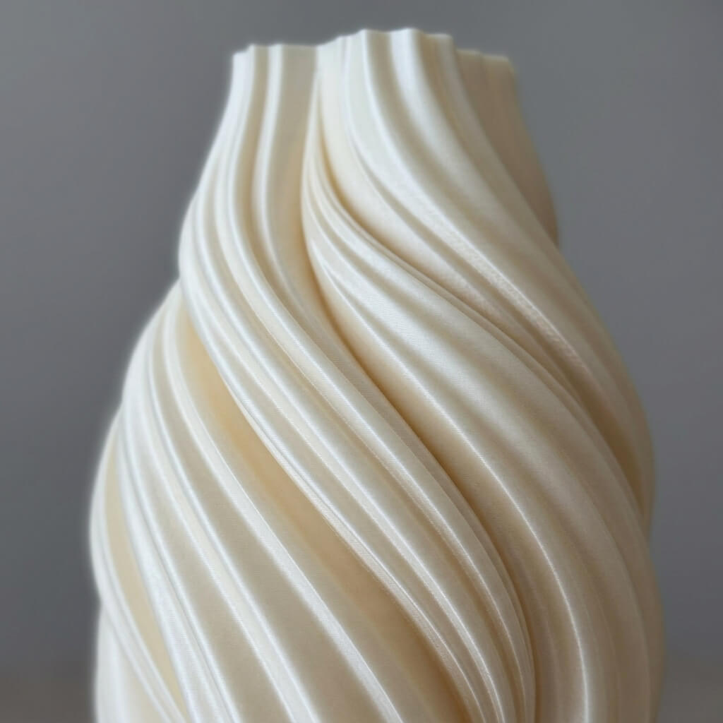 AURA Flow Vase – Sculptural Wave Textured 3D Printed Vase - Image 9