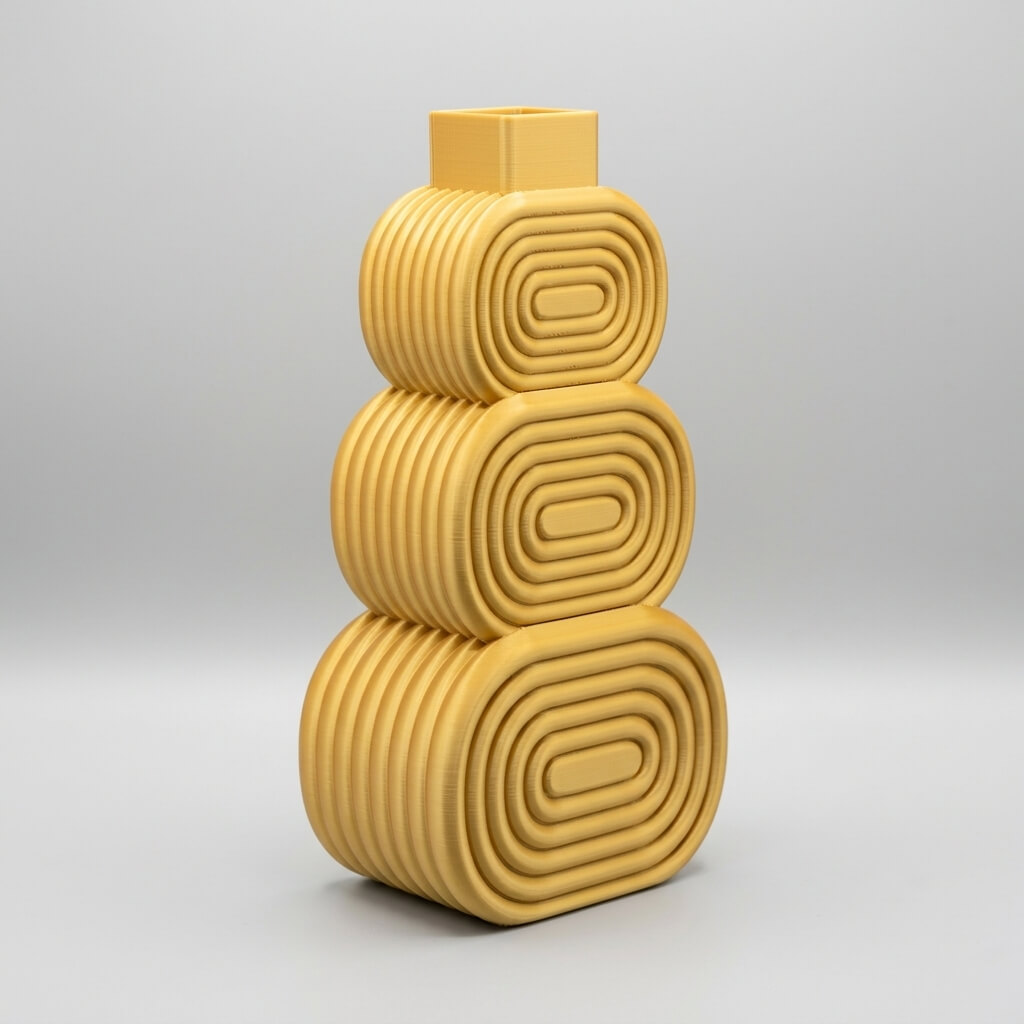 ORO Stack Vase – Sculptural Geometric Gold Statement Vase